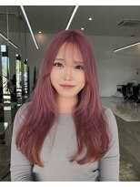 ノートエートル 西金沢(Nought etre)&nbsp;ピンクカラー×レイヤーカット10代20代ハイトーンピンクカラー