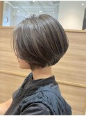 アッシュグレージュショート