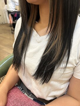 ベレッタ 枚方店(veretta.) レイヤー×フェイスフレーミング 担当:ばば/インナーカラー/黒髪