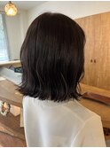 ぱつっとボブ×ダークアッシュ