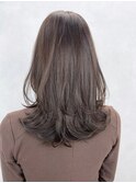 小顔秋色透明感カラーウルフレイヤーロング_ba440892