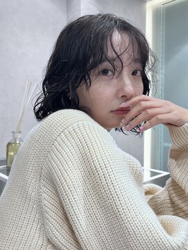 ロンドミラー 博多店(Lond Mirror) ボブルフ小顔に見せるヘアワンレン黒髪カタログ髪質改善福岡博多