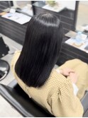 髪質改善×ダークアッシュ×黒髪スタイル×暗めカラー