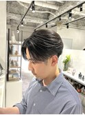 黒髪センターパート ニュアンスパーマ