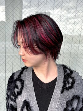 ザ オーダー(THE ORDER) 赤と黒ハイライト ローライトデザインカラー派手髪