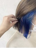 マーメイドブルー×イヤリングカラー【TELAHAIRつくば研究学園】