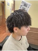 ツーブロックマッシュ/波巻き/ハイライト/束感[北千住/理容室]