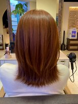 ヘアリゾート粋 ティガ 池袋店(tiga)&nbsp;オレンジブラウン/くびれミディ/ミディアムレイヤー