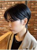 ハンサムショート　黒髪ショート　韓国ショート