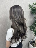 コントラスト極ハイライト☆グレーベージュ☆20代30代40代