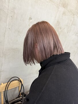 ソルトウォーター(SALT WATER) ピンクラベンダーグレージュ　ブリーチあり　ミニボブ