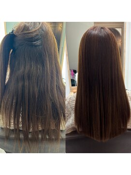 サロウィン 大宮Crest店(SALOWIN) ◯美髪縮毛矯正　ロングヘア　ブリーチあり　乾かしただけ