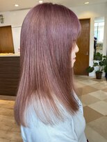 レクタ(recta)&nbsp;大人30代40代スモーキーピンクミディアムヘア