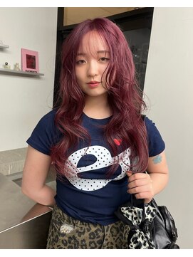 ステン(sten) ボルドーピンク/カシスピンク/ハイトーンロング