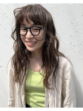 ガーランドギンザ(Garland Ginza) オリーブカラー ブリーチなし透明感カラー 顔まわりレイヤー