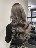 グレージュカラー×プルエクステ