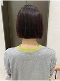 ミニボブ/ピンクブラウン/髪質改善カラー