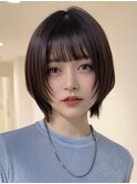 ミルクティーブロンド/ダークブルー/デジタルパーマ/渋谷