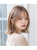 ヘアアンドメイク アース 入間店(HAIR&MAKE EARTH) ラテベージュくびれボブ