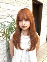 ソレイユ イワタ(SOLEIL IWATA)&nbsp;夏オレンジカラー×レイヤースタイル