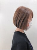 ボブ 髪質改善 白髪ぼかし ハイライトカラー 明るい白髪染め