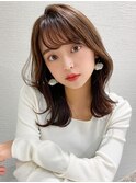 韓国ヘア/大人かわいい/アッシュブラック/モテ髪/シースルー前髪