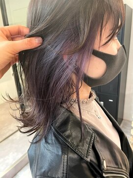 アイリー 名古屋(A/LEE) インナカラー　×　シアパープル