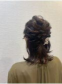 ハーフアップ/ヘアアレンジ/外ハネ/ニュアンス/お呼ばれヘア