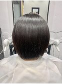 黒髪ロングストレートロブヘア暖色系カラー金髪ボブエギョモリ