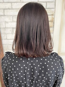 アイティーバイアルバム 藤沢店(IT by ALBUM) ピンクブラウンボブ_外ハネボブセクションカラー_ba398941