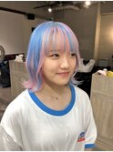 デザインカラー ペールブルー×ペールピンク