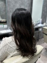 フォンド 津田沼(fond.)&nbsp;黒髪/グレーベージュ/レイヤーロング/前髪パーマ/津田沼