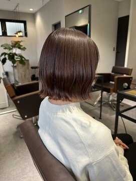 ソイルバイクレアール 新田辺(soil by CREAR) ボブ × レッドブラウン