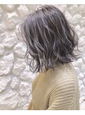 #ショートボブ#デジタルパーマ#アッシュベージュ