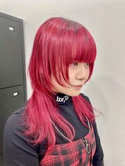 マッシュウルフ × 艶髪red