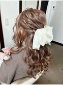 【ヘアセット】 サイドの2段ねじりスペシャルハーフアレンジ