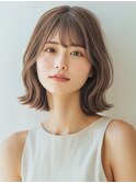 ★暗めカラーグランマッシュフェイスフレーミングデザインカラー