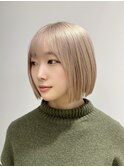 ミディアムレイヤーウルフストレートブリーチなしダブルカラー〇