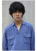 ミディアムパーマ　長めパーマ　野暮ったパーマ
