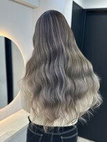 ラピス 福岡天神店(Lapis)&nbsp;ハイトーンバレイヤージュ/ハイライト/デザイン/ミルクティー