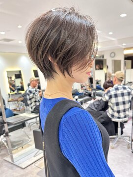 バンプ ギンザ(BUMP GINZA) 30代、40代/丸みくびれショートボブ×白髪染めハイライト/大宮