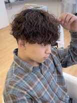 ビカム 名駅(become)&nbsp;【海外風シャドウパーマ】ブラウンメンズカラーマッシュ無造作