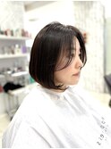 サイドバングたっぷりなタンバルモリ/タッセルカット/韓国ボブ