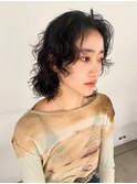 【sayaca】ウェーブミディアムニュアンスパーマウルフパーマ