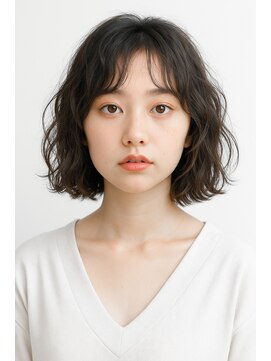 ラレイ ハラジュク(Lalei harajuku) 原宿大人ボブスパイラルパーマボブパーマ黒髪パーマウェーブヘア