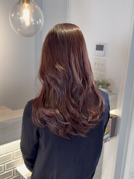 アイノアテネット(AInoa TENET) ブリーチなし/秋カラー/カシスピンク/髪質改善