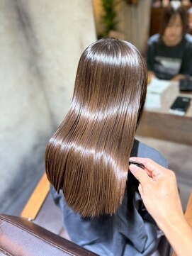 髪質改善/ココアベージュ/小顔カット/縮毛矯正／レイヤーカット