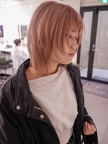 レフ(LEF)&nbsp;ボブレイヤー/ケアブリーチ/ミルキーピンク/ハッシュカット