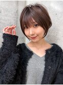 大人美人くびれショート×白髪ぼかし
