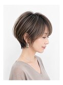 丸みショート/白髪ぼかしハイライト/40代/50代/60代/金沢八景